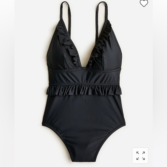 J. Crew Swim New J Crew Ruffle Plunge Swimsuit Onepiece Poshmark